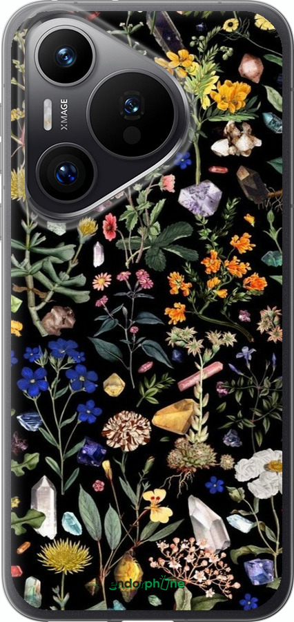 Силиконовый чехол С цветами для Huawei Pura 70 PRO - 6422u-3700 изображение 