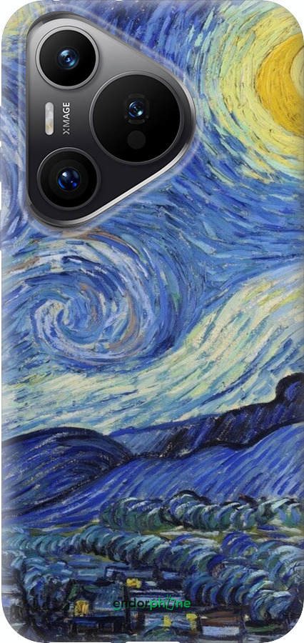 Силіконовий чехол «Зоряна ніч» Вінсента Ван Гога для Huawei Pura 70 PRO - 6433u-3700 изображение 