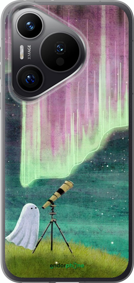 Силиконовый чехол Привидение и звезды для Huawei Pura 70 PRO - 6443u-3700 изображение 
