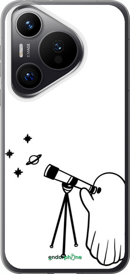 Силиконовый чехол Привидение астроном для Huawei Pura 70 PRO - 6444u-3700 изображение 