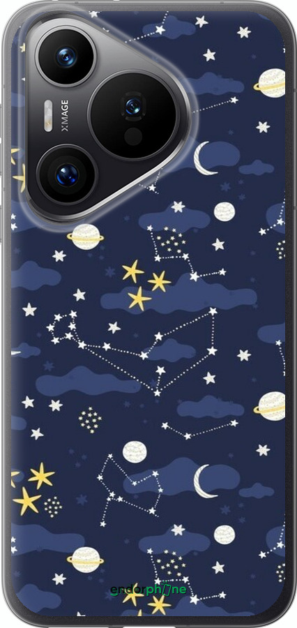 Силіконовий чехол Астрономічний візерунок для Huawei Pura 70 PRO - 6446u-3700 изображение 