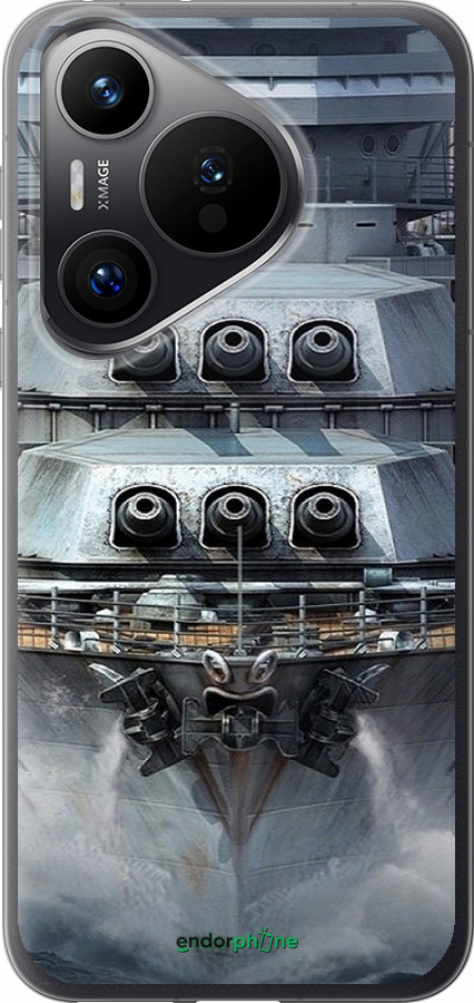 Силіконовий чехол Лінкор, world of tanks, wargaming, військовий корабель для Huawei Pura 70 PRO - 6453u-3700 изображение 