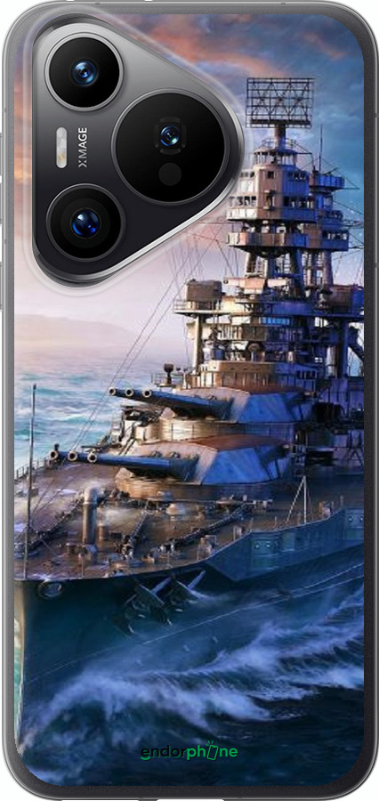 Силиконовый чехол Военный корабль, world of tanks, wargaming для Huawei Pura 70 PRO - 6461u-3700 изображение 