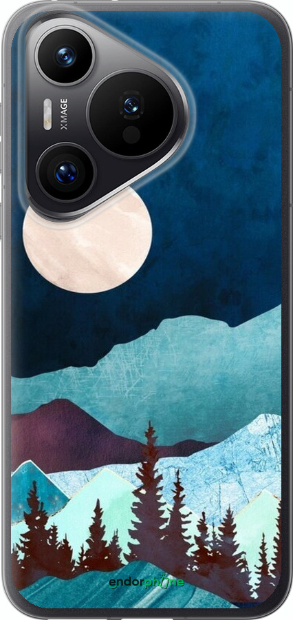 Силиконовый чехол Горная идиллия ночной пейзаж для Huawei Pura 70 PRO - 6488u-3700 изображение 