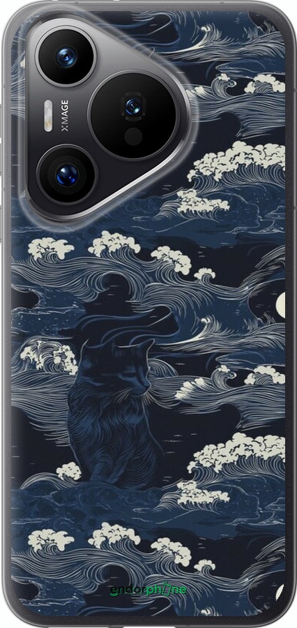 Силіконовий чехол Морська тематика у стилі арт-деко для Huawei Pura 70 PRO - 6520u-3700 изображение 