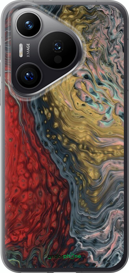 Силиконовый чехол С изображением абстрактной живописи для Huawei Pura 70 PRO - 6530u-3700 изображение 