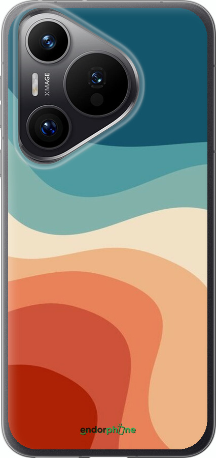 Силиконовый чехол В стиле ретро с волнами для Huawei Pura 70 PRO - 6531u-3700 изображение 