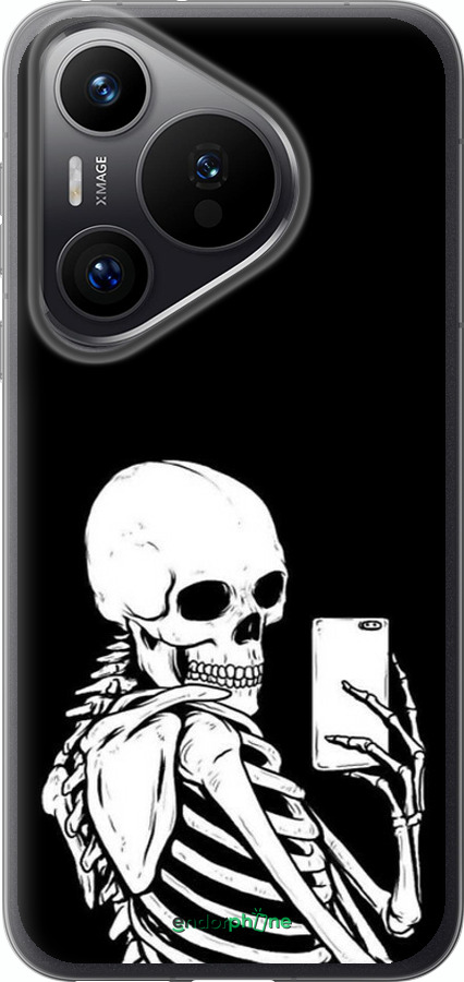Силиконовый чехол Скелет делает Selfie для Huawei Pura 70 PRO - 6535u-3700 изображение 