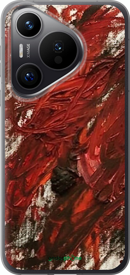 Силиконовый чехол Абстрактная композиция в красных тонах для Huawei Pura 70 PRO - 6541u-3700 изображение 