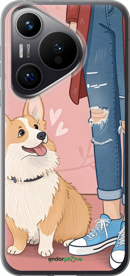 Силіконовий чехол Корги 3 для Huawei Pura 70 PRO - 6707u-3700 изображение 