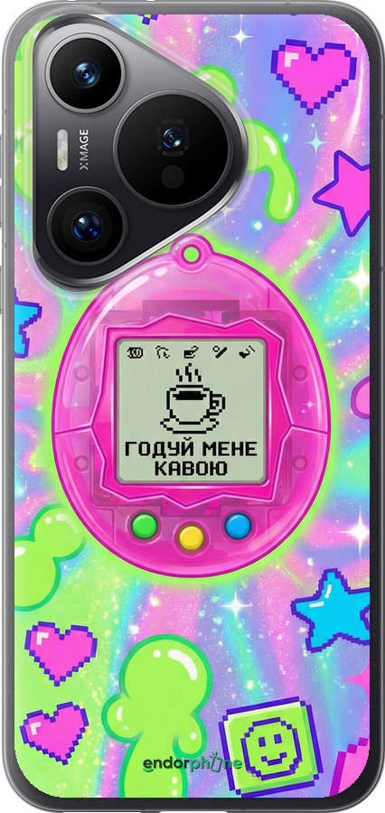 Силиконовый чехол Y2K Aesthetic Retro Pet: Годуй мене кавою для Huawei Pura 70 PRO - 6784u-3700 изображение 