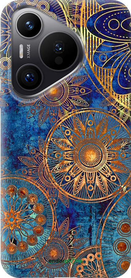 Силиконовый чехол Золотой узор для Huawei Pura 70 PRO - 678u-3700 изображение 