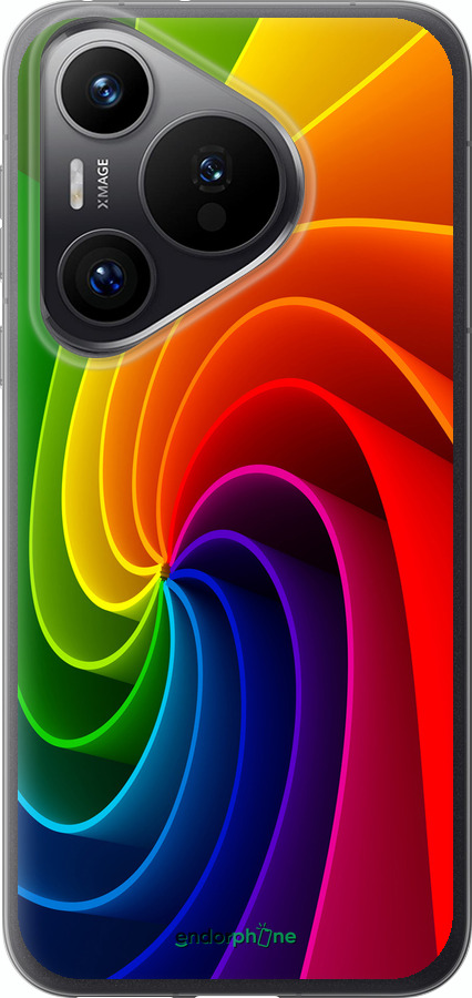 Силиконовый чехол Радужный вихрь для Huawei Pura 70 PRO - 747u-3700 изображение 