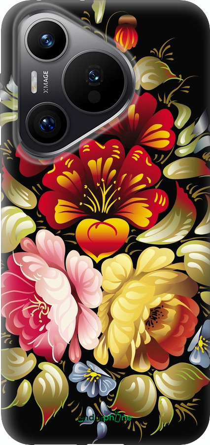 Силиконовый чехол Хохлома 6 для Huawei Pura 70 PRO - 829u-3700 изображение 