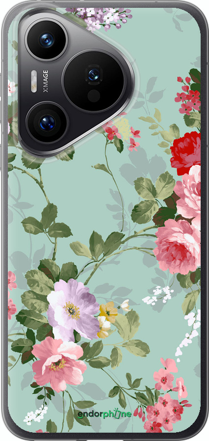 Силіконовий чехол Квіткові шпалери 2 для Huawei Pura 70 PRO - 862u-3700 изображение 