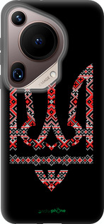 Силіконовий чехол Герб - вишиванка на чорному фоні для Huawei Pura 70 Ultra - 1196u-3704 изображение 