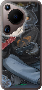 Силиконовый чехол gamer cat для Huawei Pura 70 Ultra - 4140u-3704 изображение 