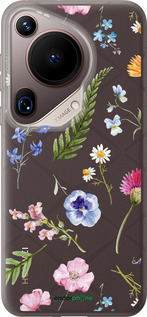 Силіконовий чехол Квітковий фон v2 для Huawei Pura 70 Ultra - 5472u-3704 изображение 