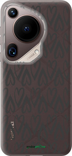 Силиконовый чехол Сердца v2 для Huawei Pura 70 Ultra - 5497u-3704 изображение 