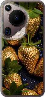 Силиконовый чехол Золотая клубника для Huawei Pura 70 Ultra - 5637u-3704 изображение 