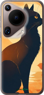 Силиконовый чехол Черная кошка v2 для Huawei Pura 70 Ultra - 5830u-3704 изображение 