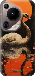 Силиконовый чехол Лебедь для Huawei Pura 70 Ultra - 5964u-3704 изображение 