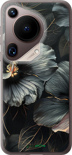 Силіконовий чехол Чорні квіти для Huawei Pura 70 Ultra - 6031u-3704 изображение 