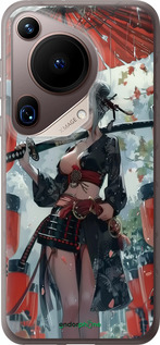 Силиконовый чехол Гейша-воин для Huawei Pura 70 Ultra - 6124u-3704 изображение 