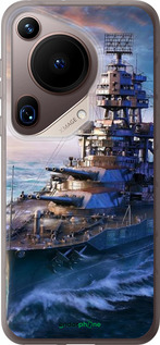 Силиконовый чехол Военный корабль, world of tanks, wargaming для Huawei Pura 70 Ultra - 6461u-3704 изображение 