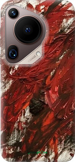 Силиконовый чехол Абстрактная композиция в красных тонах для Huawei Pura 70 Ultra - 6541u-3704 изображение 