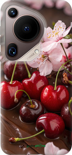 Силиконовый чехол Вишня в шоколаде для Huawei Pura 70 Ultra - 6698u-3704 изображение 
