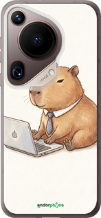 Силіконовий чехол Funny Capybara CEO Working для Huawei Pura 70 Ultra - 6777u-3704 изображение 