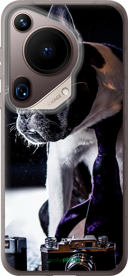 Силіконовий чехол Бульдог-фотограф для Huawei Pura 70 Ultra - 142u-3704 изображение 