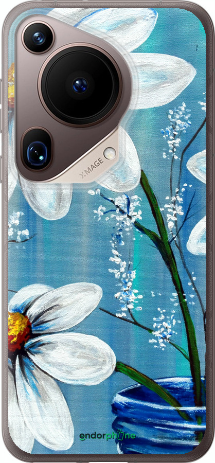 Силиконовый чехол Красивые арт-ромашки для Huawei Pura 70 Ultra - 4031u-3704 изображение 
