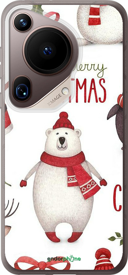 Силиконовый чехол Merry Christmas для Huawei Pura 70 Ultra - 4106u-3704 изображение 