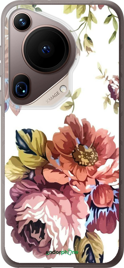 Силіконовий чехол Vintage flowers для Huawei Pura 70 Ultra - 4333u-3704 изображение 