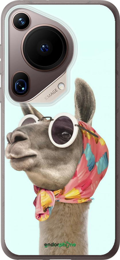 Силиконовый чехол Модная лама для Huawei Pura 70 Ultra - 4479u-3704 изображение 