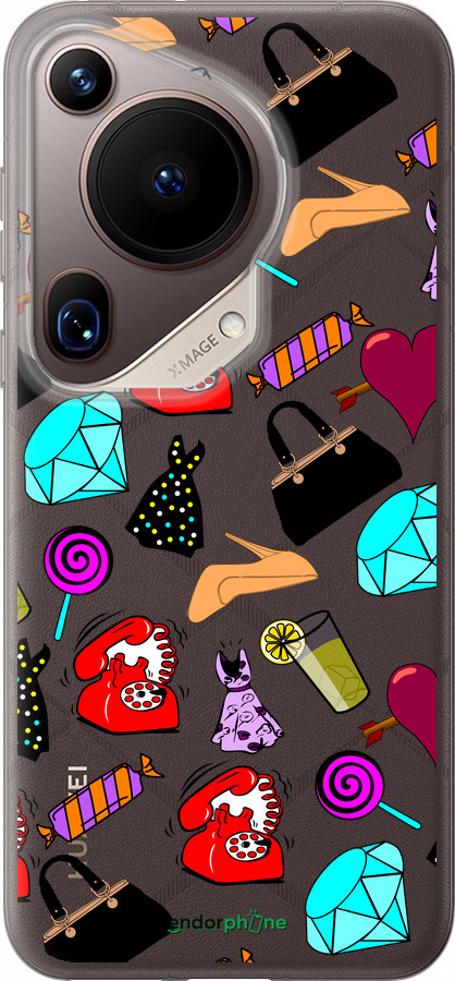 Силіконовий чехол stickers для Huawei Pura 70 Ultra - 4757u-3704 изображение 
