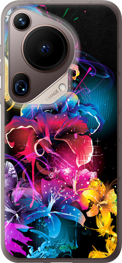 Силиконовый чехол Абстрактные цветы для Huawei Pura 70 Ultra - 511u-3704 изображение 