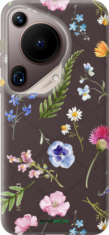 Силіконовий чехол Квітковий фон v2 для Huawei Pura 70 Ultra - 5472u-3704 изображение 