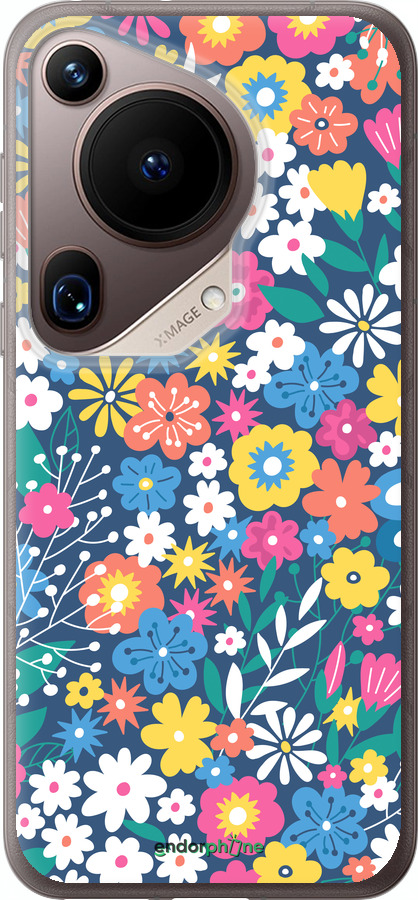 Силиконовый чехол Цветочный фон v4 для Huawei Pura 70 Ultra - 5494u-3704 изображение 