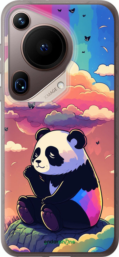Силиконовый чехол Панда в облаках для Huawei Pura 70 Ultra - 5585u-3704 изображение 