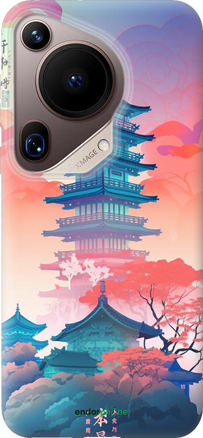 Силиконовый чехол Япония монастырь для Huawei Pura 70 Ultra - 5590u-3704 изображение 