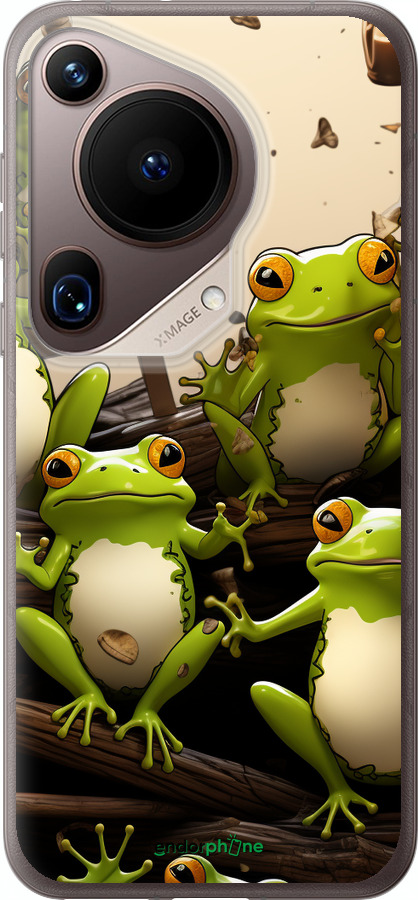 Силиконовый чехол Жабки для Huawei Pura 70 Ultra - 5656u-3704 изображение 