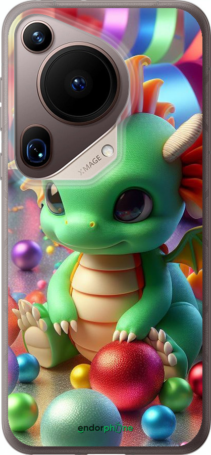Силиконовый чехол Веселый дракончик для Huawei Pura 70 Ultra - 5812u-3704 изображение 