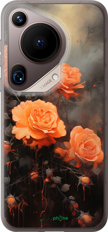 Силіконовий чехол Оранжеві троянди для Huawei Pura 70 Ultra - 5944u-3704 изображение 