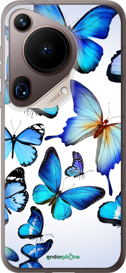 Силиконовый чехол Бабочки для Huawei Pura 70 Ultra - 6023u-3704 изображение 