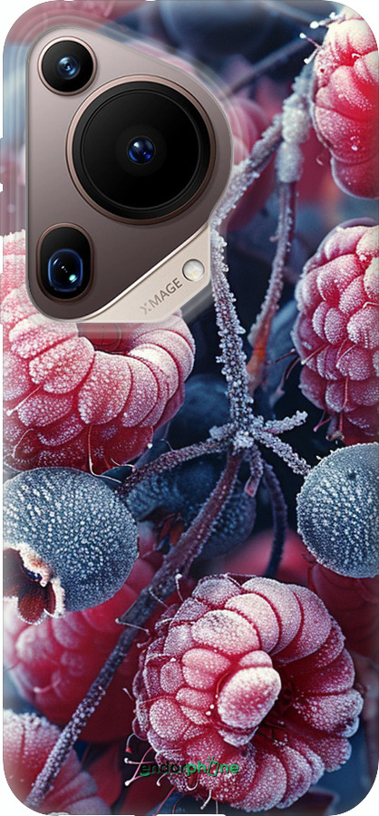 Силіконовий чехол Морозні ягоди для Huawei Pura 70 Ultra - 6033u-3704 изображение 