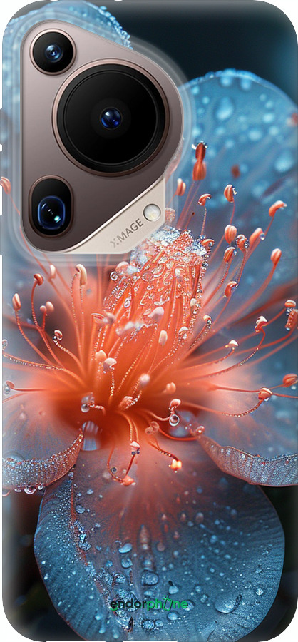 Силіконовий чехол Роса на квітці для Huawei Pura 70 Ultra - 6039u-3704 изображение 