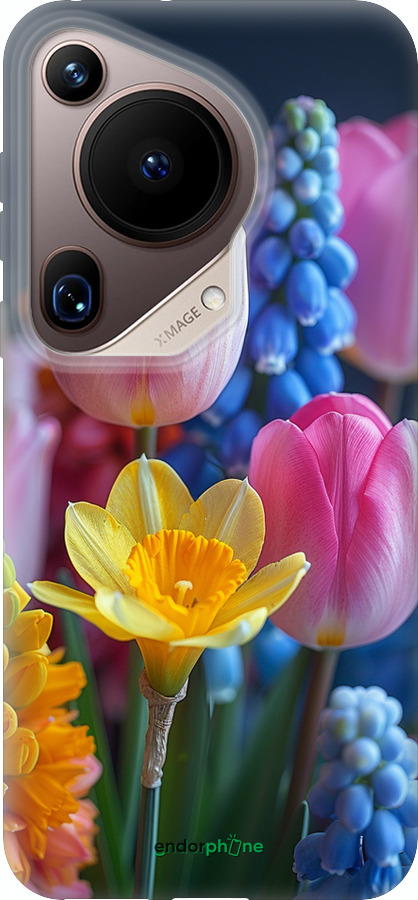 Силиконовый чехол Весенние цветы для Huawei Pura 70 Ultra - 6058u-3704 изображение 